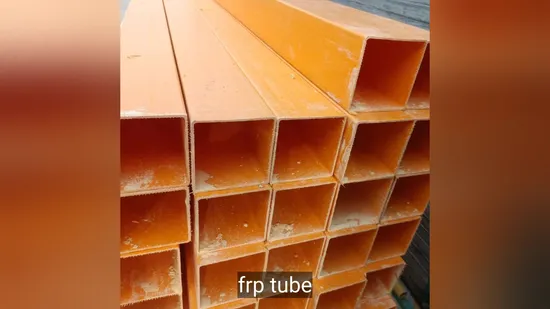 Tubo FRP da 75mm * 75mm Tubi in fibra di vetro FRP Prezzo Tubo rotondo FRP Profili FRP GRP Tubo pultrusione FRP