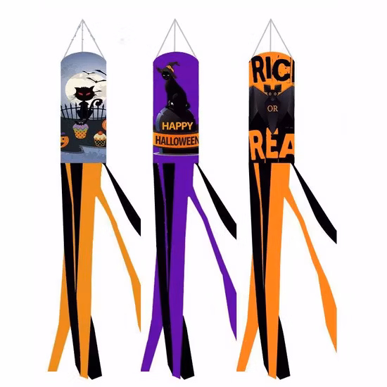 Vendita calda America Paese USA Decorazione in poliestere appesa bandiere con manica a vento